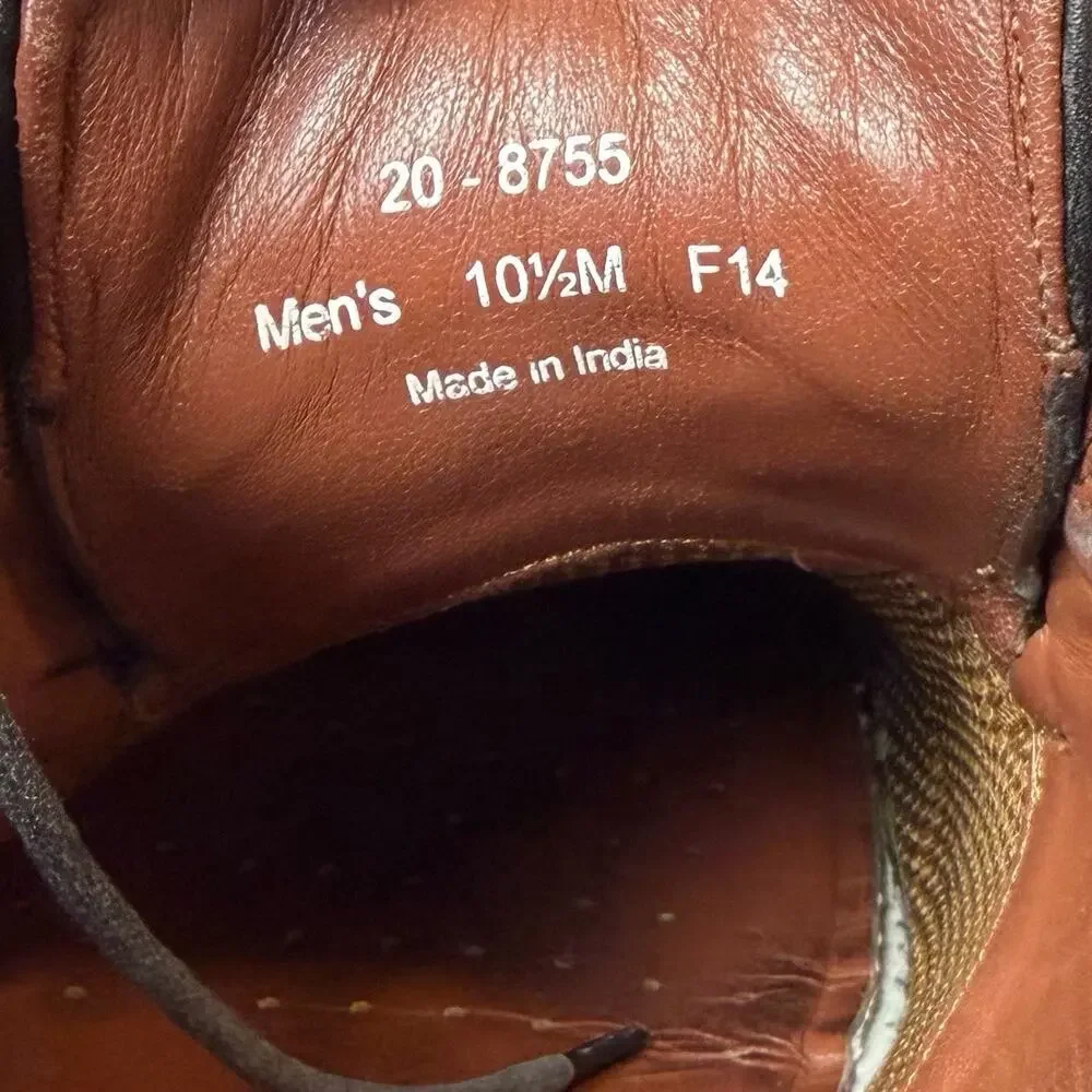 JOHNSTON MURPHY Men's Black Sheepskin Leather J&M Flex (Size 10.5) Waterproof